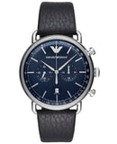  Shop Authentic Emporio Armani Aviator Blue Dial Blue Leather Strap Watch For Men - AR11105 - Luxxuri