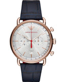  Shop Authentic Emporio Armani Aviator Silver Dial Blue Leather Strap Watch For Men - AR11123 - Luxxuri