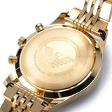  Shop Authentic Emporio Armani Classic Chronograph Black Dial Gold Steel Strap Watch For Men - AR1893 - Luxxuri