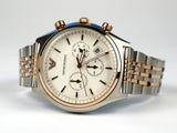  Shop Authentic Emporio Armani Zeta Chronograph Quartz White Dial Two Tone Steel Strap Watch For Men - AR1998 - Luxxuri