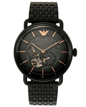  Shop Authentic Emporio Armani Automatic Multifunction Black Dial Black Mesh Bracelet Watch For Men - AR60025 - Luxxuri