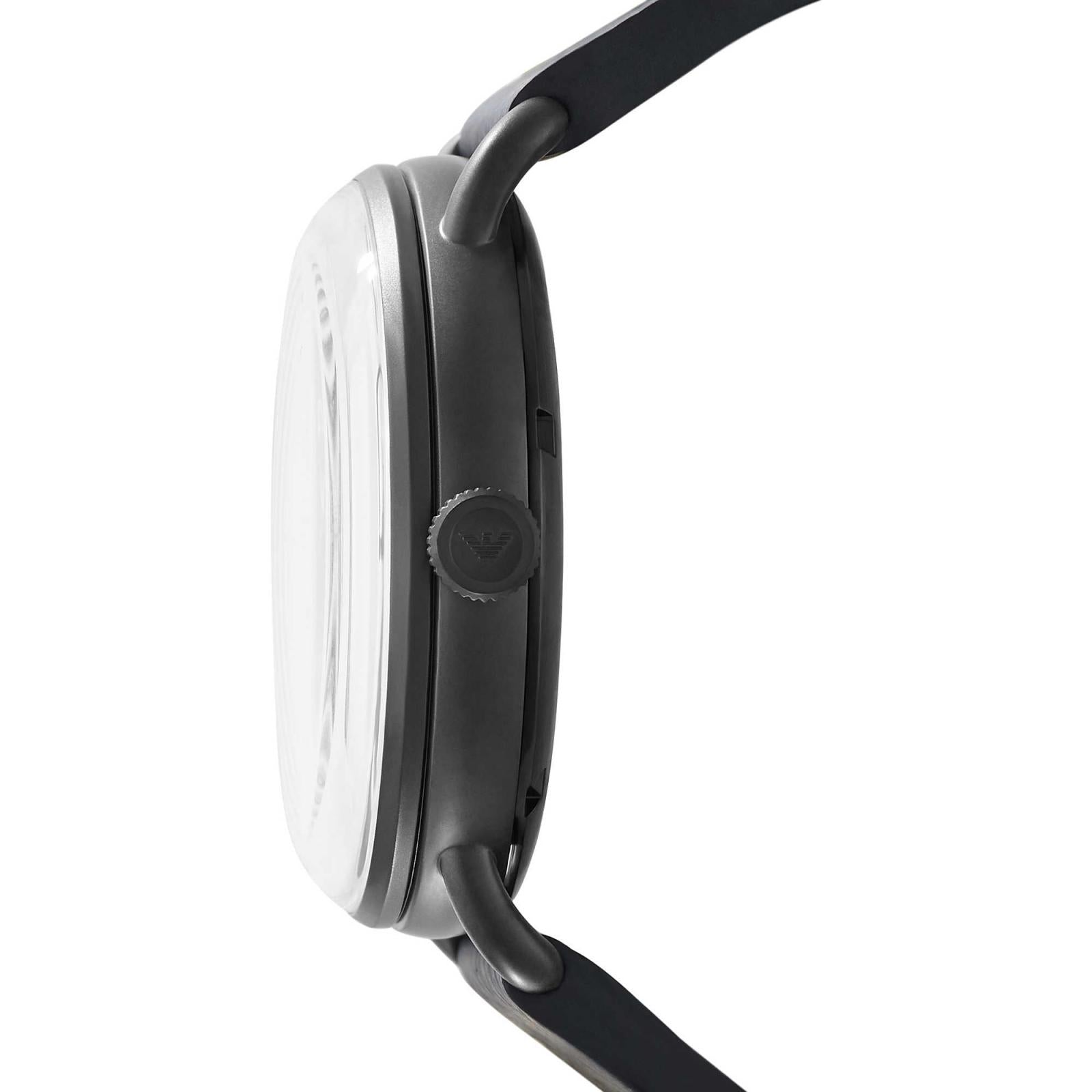  Shop Authentic Emporio Armani Aviator Chronograph Black Dial Black Leather Strap Watch For Men - AR60028 - Luxxuri