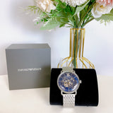  Shop Authentic Emporio Armani Aviator Multifunction Blue Dial Silver Mesh Bracelet Watch For Men - AR60024 - Luxxuri