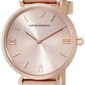  Shop Authentic Emporio Armani Gianni T-Bar Quartz Rose Gold Dial Pink Leather Strap Watch For Women - AR11001 - Luxxuri