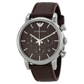  Shop Authentic Emporio Armani Classic Chronograph Brown Dial Brown Leather Strap Watch For Men - AR1734 - Luxxuri