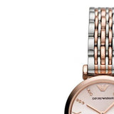  Shop Authentic Emporio Armani Gianni T Bar Pink Dial Two Tone Steel Strap Watch For Women - AR11223 - Luxxuri