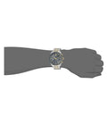  Shop Authentic Emporio Armani Tazio Chronograph Blue Dial Gold & Silver Stainless Steel Strap Watch For Men - AR8030 - Luxxuri