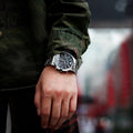 Emporio Armani Sportivo Chronograph Black Dial Silver Steel Strap Watch For Men - AR2460