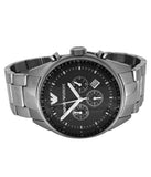  Shop Authentic Emporio Armani Sportivo Chronograph Black Dial Silver Stainless Steel Watch For Men - AR0585 - Luxxuri