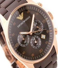  Shop Authentic Emporio Armani Sport Chronograph Brown Dial Brown Stainless Steel Watch For Men - AR5890 - Luxxuri