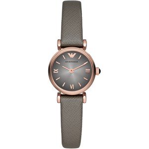  Shop Authentic Emporio Armani Gianni T Bar Quartz Gray Dial Gray Leather Strap Watch For Women - AR1727 - Luxxuri