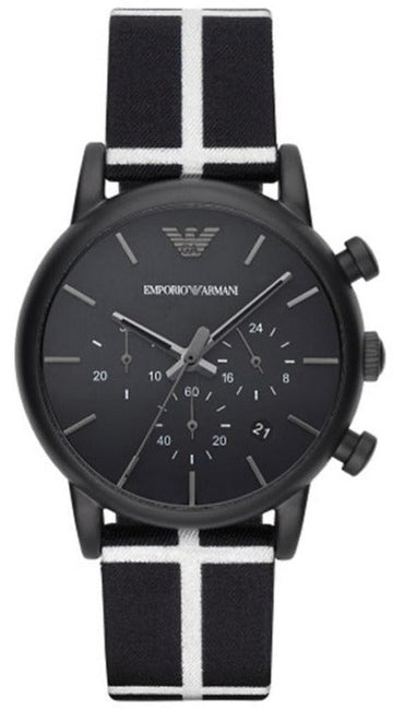  Shop Authentic Emporio Armani Classic Black Dial Black Leather Strap Watch For Men - AR1860 - Luxxuri