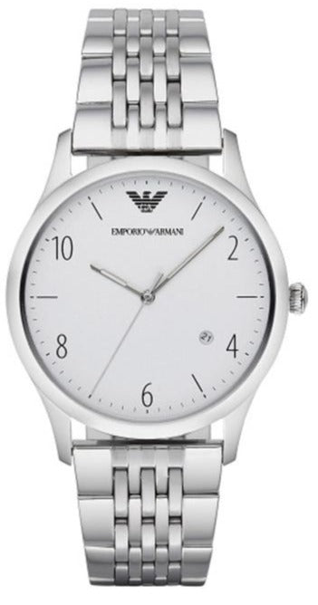 Shop Authentic Emporio Armani Classic Silver Dial Silver Steel Strap Watch For Men - AR1867 - Luxxuri
