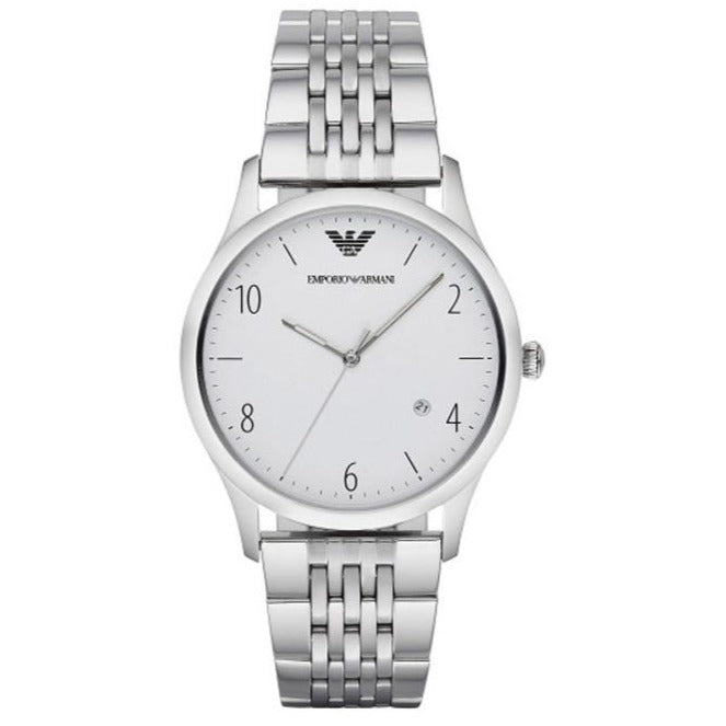  Shop Authentic Emporio Armani Classic Silver Dial Silver Steel Strap Watch For Men - AR1867 - Luxxuri