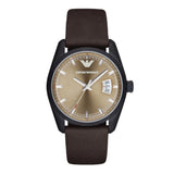  Shop Authentic Emporio Armani Sportivo Chronograph Beige Dial Brown Leather Strap Watch For Men - AR6081 - Luxxuri