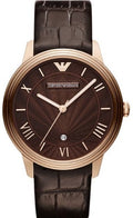  Shop Authentic Emporio Armani Classic Quartz Brown Dial Brown Leather Strap Watch For Men - AR1613 - Luxxuri