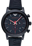  Shop Authentic Emporio Armani Luigi Chronograph Black Dial Black Rubber Strap Watch For Men - AR11024 - Luxxuri