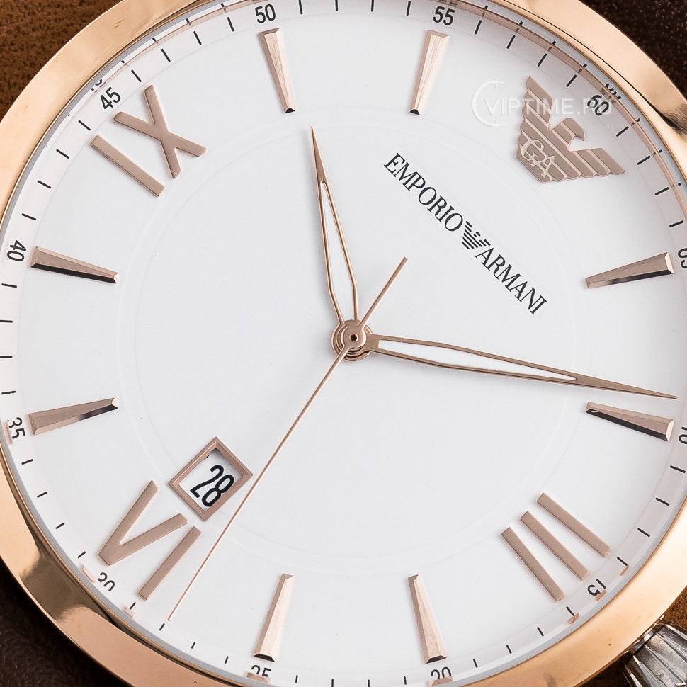  Shop Authentic Emporio Armani Giovanni Quartz White Dial Brown Leather Strap Watch For Men - AR11211 - Luxxuri