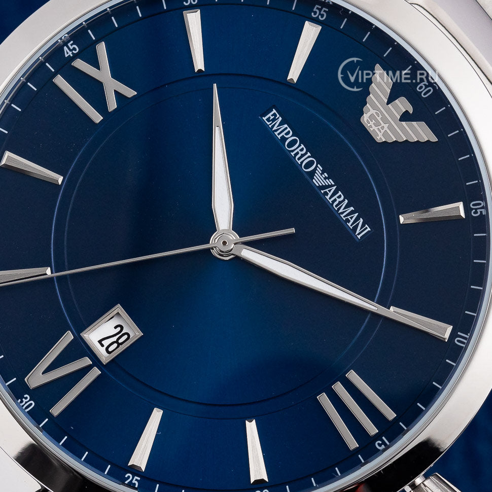  Shop Authentic Emporio Armani Giovanni Quartz Blue Dial Silver Steel Strap Watch For Men - AR11227 - Luxxuri