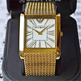  Shop Authentic Emporio Armani Mother of Pearl Dial Gold Mesh Bracelet Watch For Men - AR2016 - Luxxuri