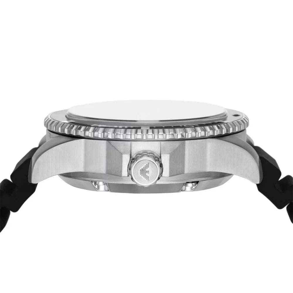  Shop Authentic Emporio Armani Meccanico Automatic Black Dial Black Silicone Strap Watch For Men - AR60062 - Luxxuri