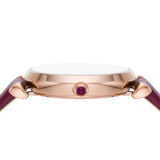 Shop Authentic Emporio Armani Gianni T Bar Crystals Maroon Dial Maroon Leather Strap Watch for Women - AR11487 - Luxxuri