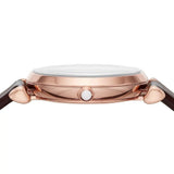  Shop Authentic Emporio Armani Gianni T-Bar Silver Dial Brown Leather Strap Watch For Women - AR11269 - Luxxuri