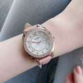 Coach Boyfriend Mother of Pearl White Dial Pink Leather Strap Watch for Women - 14503151