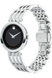  Shop Authentic Movado Esperanza 28mm Black Dial Silver Steel Strap Watch For Women - 0607051 - Luxxuri