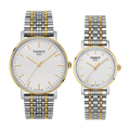Tissot T Classic Everytime Small White Dial Two Tone Mesh Bracelet Watch For Women - T109.210.22.031.00
