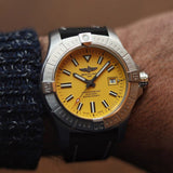  Shop Authentic Breitling Avenger Automatic 45 Seawolf Yellow Dial Black Nylon Strap Watch for Men - A17319101I1X1 - Luxxuri