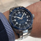  Shop Authentic Tag Heuer Autavia Automatic Blue Dial Silver Steel Strap Watch for Men - WBE5116.EB0173 - Luxxuri