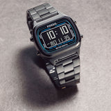  Shop Authentic Fossil Retro Digital Black Dial Black Steel Strap Watch for Men - FS5846 - Luxxuri
