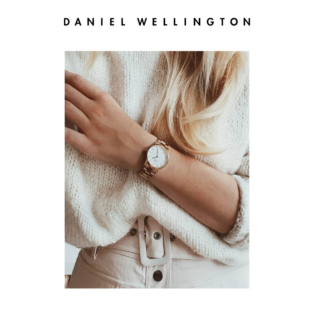  Shop Authentic Daniel Wellington Iconic Link White Dial Rose Gold Steel Strap Watch For Women - DW00100211 - Luxxuri