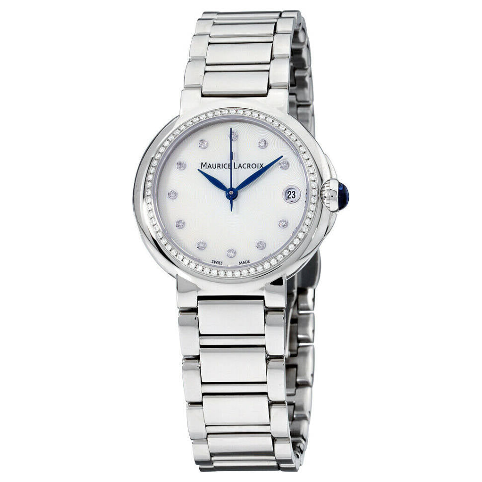  Shop Authentic Maurice Lacroix Fiaba Diamonds Mother of Pearl Dial Silver Steel Strap Watch for Women - FA1004-SD502-170-1 - Luxxuri
