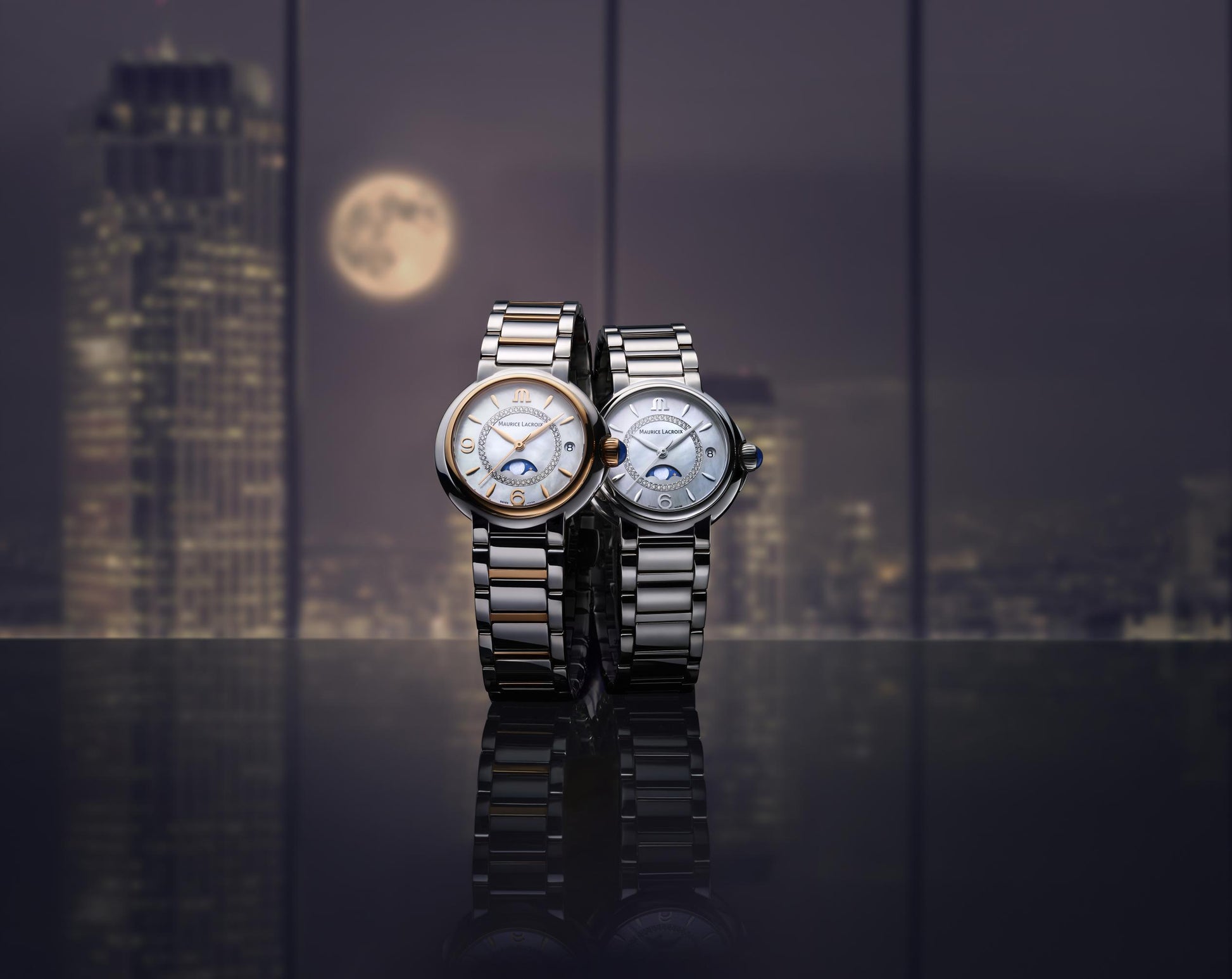  Shop Authentic Maurice Lacroix Fiaba Moonphase Mother of Pearl Dial Two Tone Steel Strap Watch for Women - FA1084-PVP13-150-1 - Luxxuri