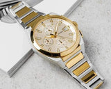  Shop Authentic Fossil Everett Chronograph Gold Dial Two Tone Steel Strap Watch for Men - FS5796 - Luxxuri