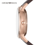  Shop Authentic Emporio Armani Meccanico Automatic Silver Dial Brown Leather Strap Watch For Men - AR60039 - Luxxuri