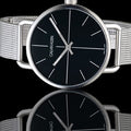  Shop Authentic Calvin Klein Even Black Dial Silver Mesh Bracelet Watch for Women - K7B23121 - Luxxuri