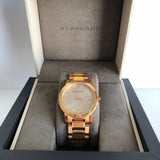  Shop Authentic Burberry The City Rose Gold Dial Rose Gold Steel Strap Watch for Women - BU9034 - Luxxuri