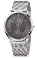  Shop Authentic Calvin Klein Minimal Grey Dial Silver Mesh Bracelet Watch for Men - K3M21124 - Luxxuri