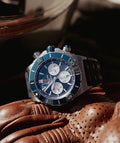 Shop Authentic Breitling Super Chronomat B01 44 Blue Dial Blue Rubber Strap Watch for Men - AB0136161C1S1 - Luxxuri