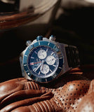  Shop Authentic Breitling Super Chronomat B01 44 Blue Dial Blue Rubber Strap Watch for Men - AB0136161C1S1 - Luxxuri