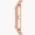 Fossil Raquel Three Hand Date White Dial Rose Gold Steel Strap Watch For Women - ES5271