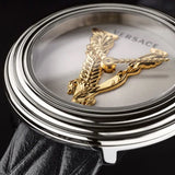  Shop Authentic Versace Virtus Quartz White Dial Black Leather Strap Watch For Women - VET300421 - Luxxuri