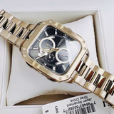  Shop Authentic Fossil Inscription Multifunction Black Dial Gold Steel Strap Watch for Men - BQ2656 - Luxxuri
