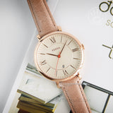  Shop Authentic Fossil Jacqueline White Dial Brown Leather Strap Watch for Women - ES3487 - Luxxuri