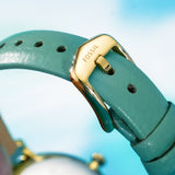  Shop Authentic Fossil Jacqueline Analog Moonphase Mother of Pearl White Dial Green Leather Strap Watch for Women - ES5168 - Luxxuri