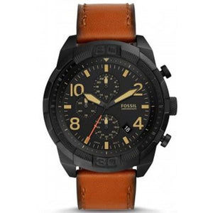 Shop Authentic Fossil Bronson Black Dial Brown Leather Strap Watch for Men - FS5714 - Luxxuri