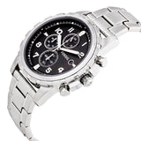  Shop Authentic Fossil Dean Chronograph Black Dial Silver Steel Strap Watch for Men - FS4542 - Luxxuri